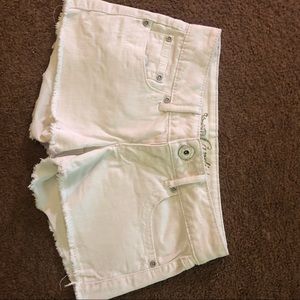 White Denim Shorts